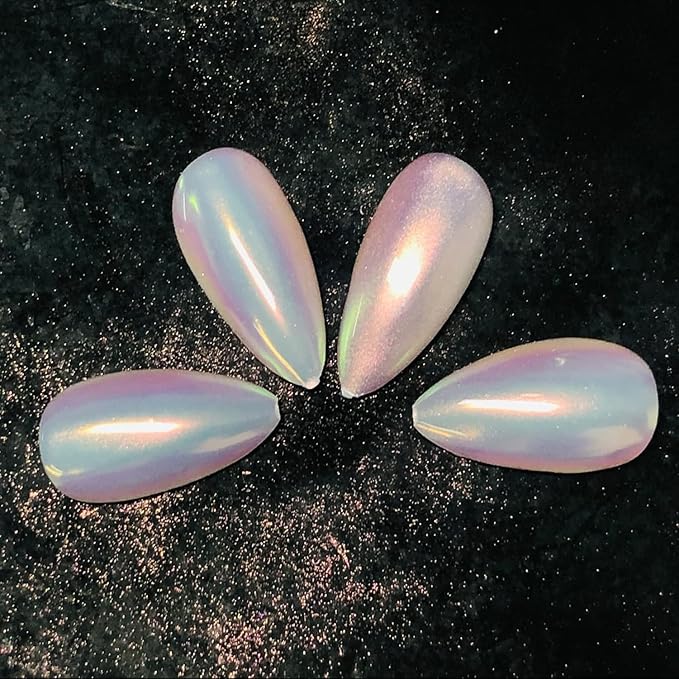 Holographic Nail Glitter Rainbow Neon Chrome Nail Powder Effect Nail Art Flakes Decoration Chrome Nail Dust Tip Manicure Pink Laser Nail Accessories, Chrome Powder for Nails