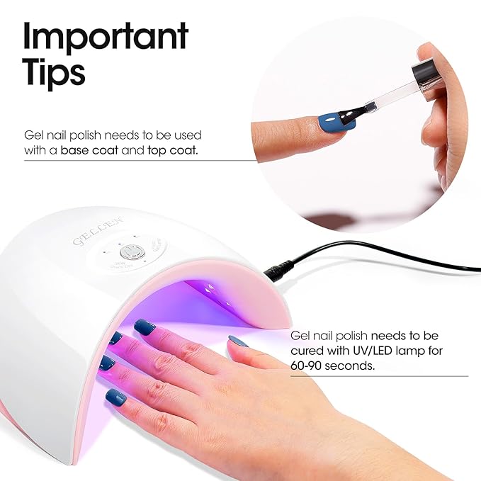 Gellen Gel Nail Polish, 18ml Haze Blue Dark UV LED Soak Off Polish for Nail Art DIY Manicure - Home Salon Gifts for Women Girls