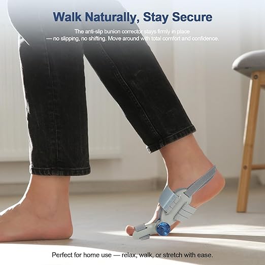 Bunion Corrector for Women Men Big Toe,Adjustable Knob Bunion Corrector for Bunion Relief,Bunion Fix with Bunion Silicone Pad,Suitable for Left and Right Feet(2PCS)