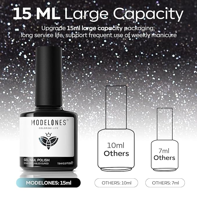 modelones Cat Eye Gel Nail Polish, 15ML Holographic 9D Glass Blue Cat Eye Glitter Multichrome Polish Peacock Blue Nail Polish with Magnet Soak Off Led Mani Top Coat Nail Art Gel DIY Salon Gift