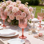 48Pack Plastic Wine Glasses, 7oz Vintage Goblets - Image 3
