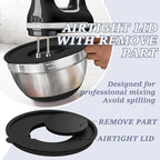 Umite Chef Mixing Bowls with Airtight Lids Set, 3 Grater Attachments & Non-Slip - Image 6