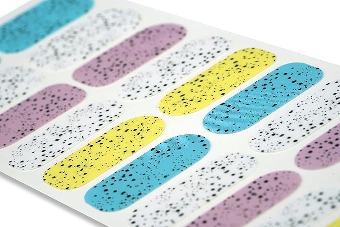 | 20 Exquisite Gel Nail Polish Strips w/Application Accessories - No UV/LED Lamp Required (Holiday | Speckled Egg & Pastel)