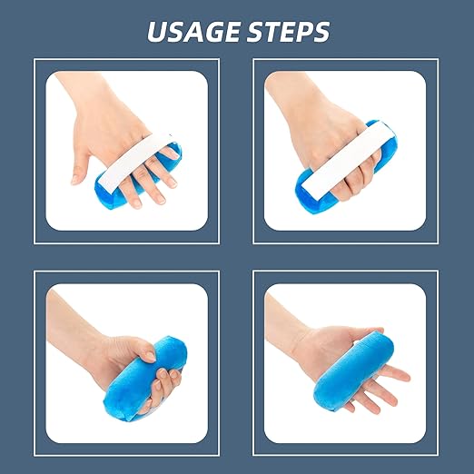 TYYIHUA Hand Contracture Cushions Palm Grip for Elderly, Stroke Rehab Skin Breakdown with Elastic Band Palm Protector for Hand, Hand Splint (1pc)