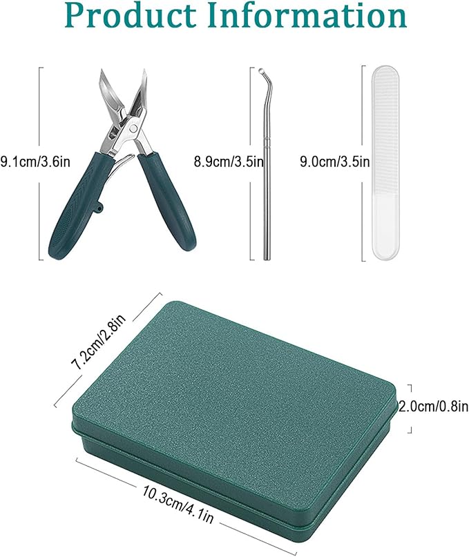 Eagle Beak Beveled Nail Clippers, Wide Jaw Opening Anti-Splash Slanted Nail Clippers Set, Super Sharp Oblique Large for Thick Nails, Seniors & Ingrown Care (Black)