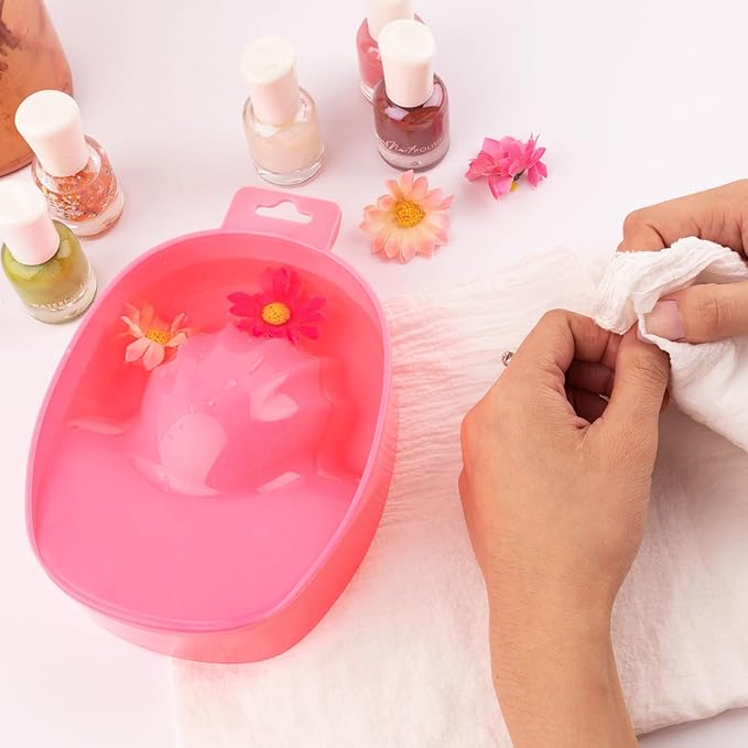 Framendino, 2 Pack Manicure Bowls Nail Soaking Soak Off Tray Art Hand Wash Spa Tool