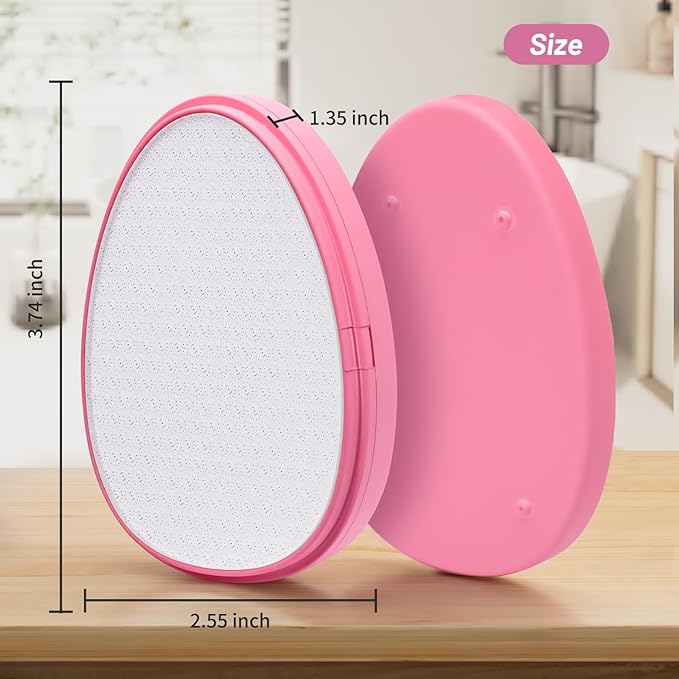 Foot File,Nano Glass Foot File Callus Remover for Feet,Foot Scrubber Dead Skin Remover,Gentle Exfoliation for Your Foot Massage in Shower- Light Pink