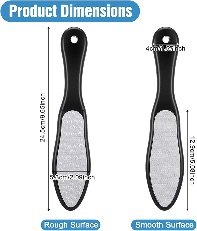 2 Pcs Nano Glass Foot File, Double-Sided Foot Callus Remover,Pedicure Tools for Feet,Wet and Dry Feet Dead Skin Remover, Professional Hard Skin Remover with Non-Slip Ergonomic Handle