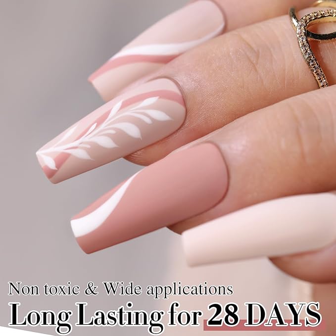 Double Rhythm Gel Polish 15ML Jelly Sheer Pastel Light Milky Color Pearl White Bottle 1 PC 0.5 OZ Full Size Nail Art Salon at Home (Milky Pink-D1116)