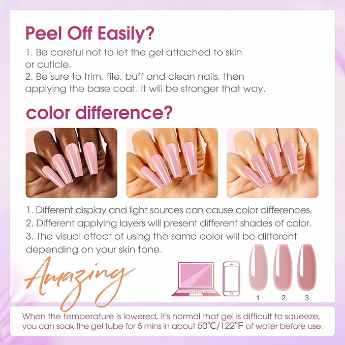 ROSALIND Poly Nail Gel Colors Kit -14 Colors +72 Nail Art Accessories kit Glitter Poly Nails Gel Kit Starter Kit with Mini UV Lamp Slip Solution Nude Pink Poly Nail Art for Beginners with Everything