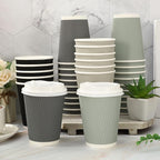 Whaline 100Pcs Gray Disposable Coffee Cups - Image 4