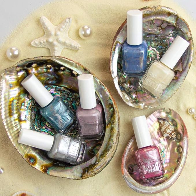 duri Nail Polish, 769 Dolphin Dance, Silver Metallic Shimmer Lacquer, Full Coverage, Shiny Finish, Fast Drying, Long Lasting, 0.45 Fl Oz