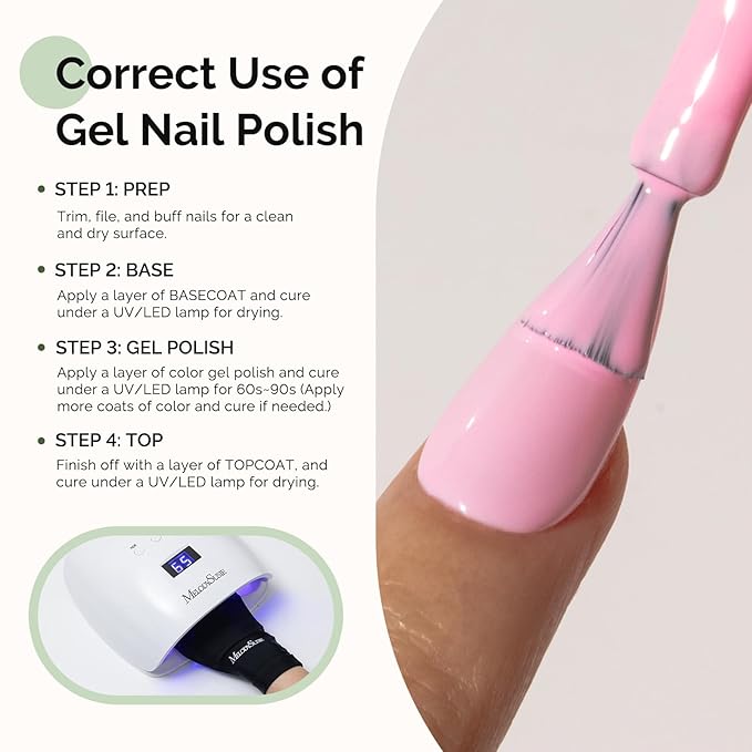 MelodySusie Hema Free Gel Nail Polish, 0.5 Fl Oz Thick Pink Gel Polish, Non Toxic, Long Lasting, Soak Off UV Nail Polish, Manicure Nail Design Salon DIY Nail Art at Home 012
