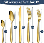 Hunnycook 60-Piece Gold Silverware Set - Image 2