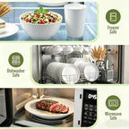 40 PCS Wheat Straw Dinnerware Sets, Service - Image 6