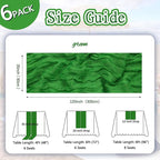 6 Pack Green Cheesecloth Table Runner 35 x 120 Inch | Boho Gauze Cheese Cloth - Image 2