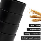 ejonirinjonir EI 15oz Black Wheat Straw Cups Set of 8, Drinking Glasses - Image 4