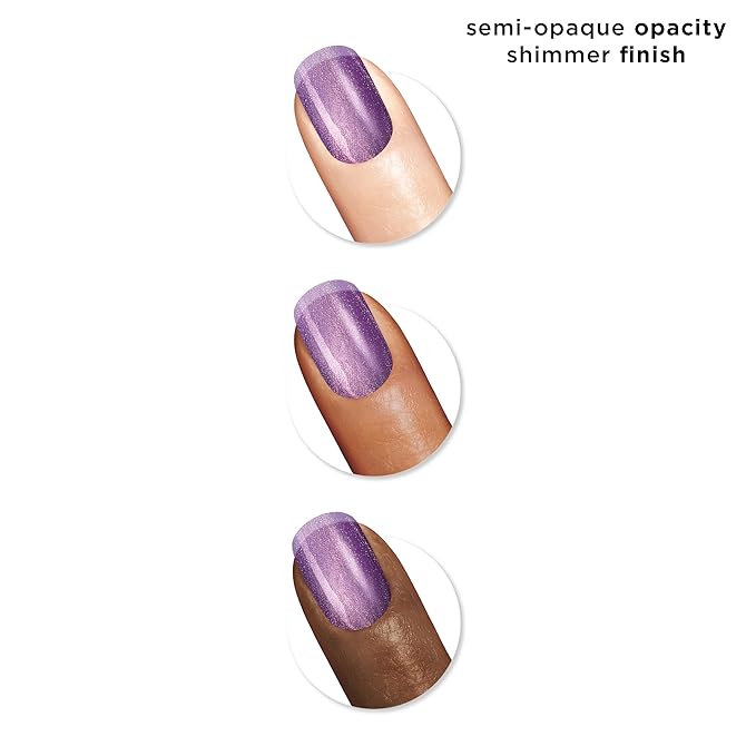 Sally Hansen Insta-Dri Galactic Nail Polish | Quick Dry, Long Lasting, Streak-Free Shine | Semi-Opaque, Shimmery | 112 Planet Purple | Iridescent Violet Nail Color