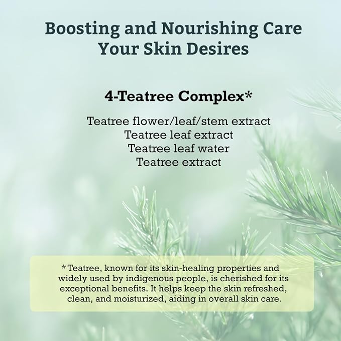 LEADERS Teatree Relaxing Skin Renewal Mask – Soothes & Calms Sensitive, Acne-Prone Skin – Controls Excess Oil & Reduces Redness – Hydrating and Refreshing Sheet Mask for Oily Skin – 10 Sheets