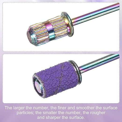 HARFINGTON 212pcs Small Sanding Bands 80/150/240 Grit for Nail Drill Bits Mini Sanding Band with 2.35mm Mandrel for Nails Gel Manicures