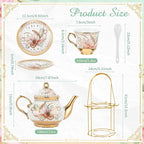 Zhehao 20 Pcs Porcelain Tea Set - Image 2