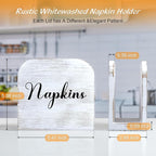 ALELION White-washed Wood Napkin Holder - Image 3