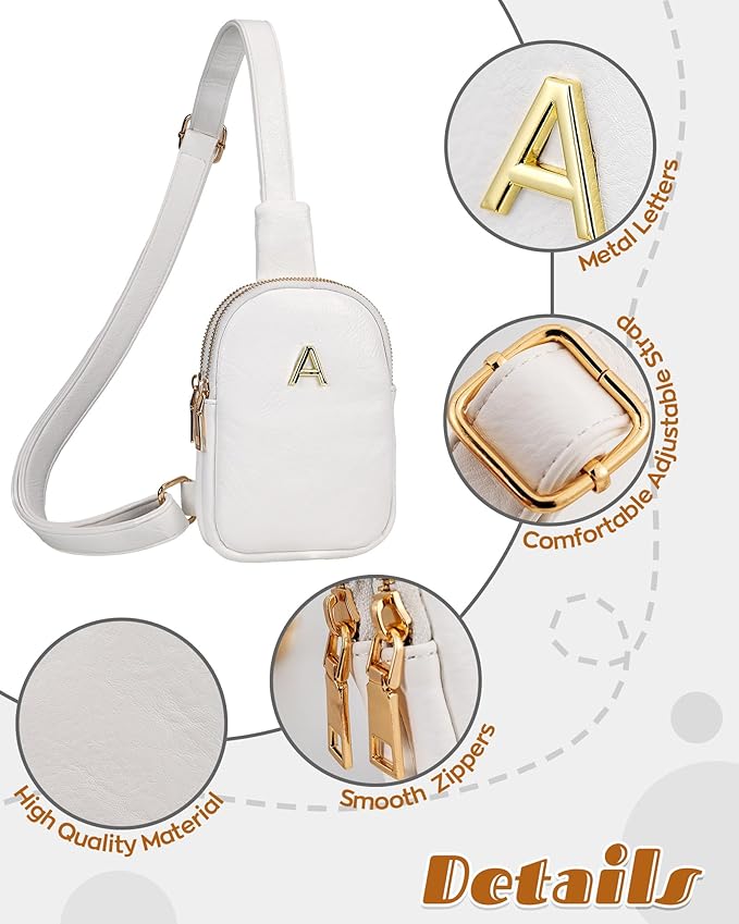 Bachelorette Party Wedding Gifts, Initial Lightweight Crossbody Phone Purse, Mini Shoulder Bag, Birthday Gifts for Women Girls, Cute Trendy Stuff for Besties Friends Bridesmaids Teachers