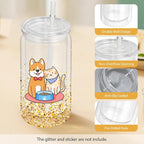 8 PCS Plastic Snow Globe Tumbler, 16Oz Pre-Drilled Double Wall Snowglobe Cup | - Image 4