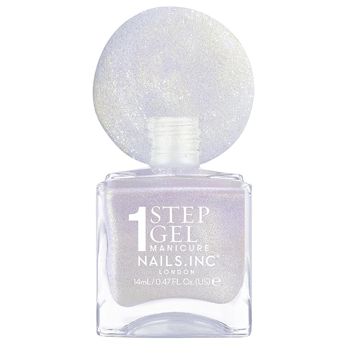 Nails Inc It's Topless Gel-Like Nail Polish, 4-in-1 Base Coat, Treatment, Color & Top Coat, Long Lasting, Strong, Chip Free Nails, Glossy Salon Quality Manicure, Air Dry Nail Polish, Halle, 0.47 Fl Oz