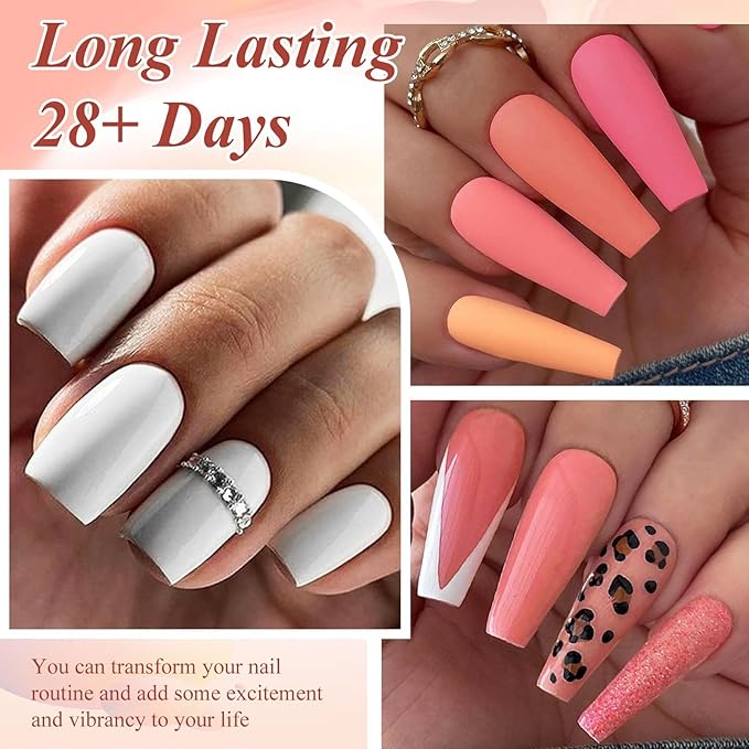 MEET ACROSS 18pcs Gel Nail Polish Set Soak Off UV LED Lamp Gel Nail Polish Kit (SET-9, 18pcs)
