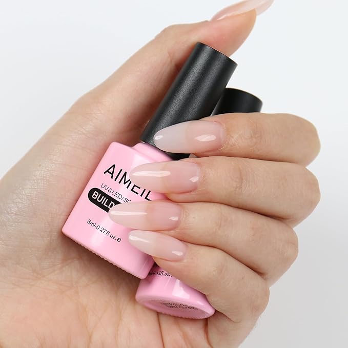 AIMEILI Builder Nail Gel, Hema Free, Cruelty Free, Vegan, Nail Strengthener Enhancement Building Rubber Base Coat for Manicure - BD1024
