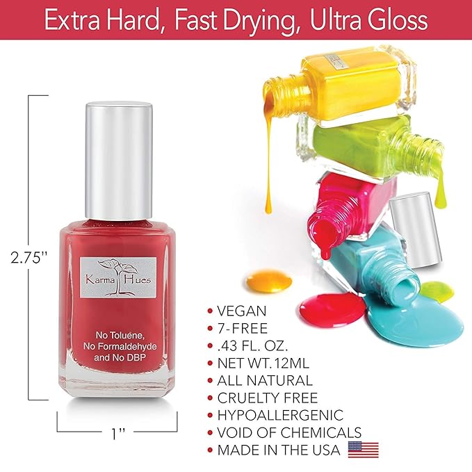 Karma Naturals Nail Polish – Non-Toxic, Vegan & Cruelty-Free (Victorian Holiday, 0.43 fl oz)
