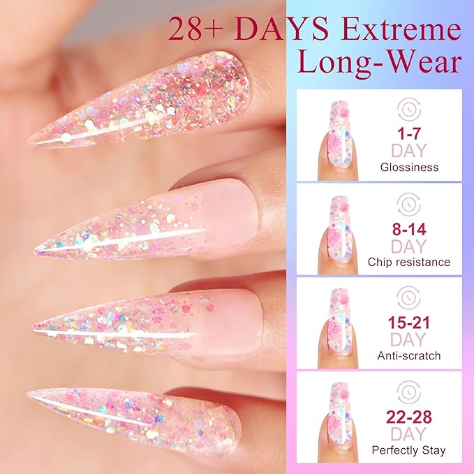 MEET ACROSS Poly Nail Gel 10Pcs Nail Extension Gel Set and Nail Extension Starter Kit for Beginners Nail Art DIY Home Gifts for Women (SET-9, 10pcs)