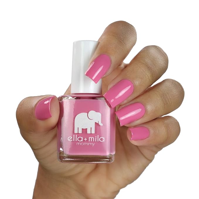 ella+mila Professional, Quick Dry, Long-Lasting & Chip-Resistant Pink Nail Polishes (Rosy Cheeks - 0.45 fl oz)