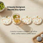 Ceramic Marble Coasters Set of 6, Absorbent Drink Coasters - Image 3