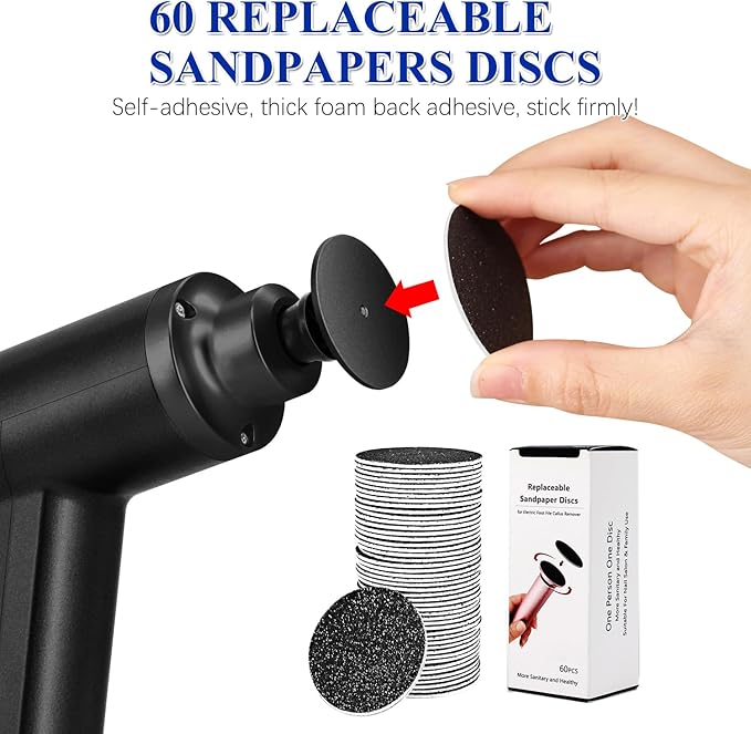 Upgraded Electric Callus Remover for Feet 4500rpm, Adjustable Speed Electric Foot Callus Remover Foot Sander Grinder Pedicure File for Women Men Dead Skin Cracked Heels (Black)