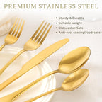Astercook Silverware Set 48-Piece Gold Flatware Set - Image 4