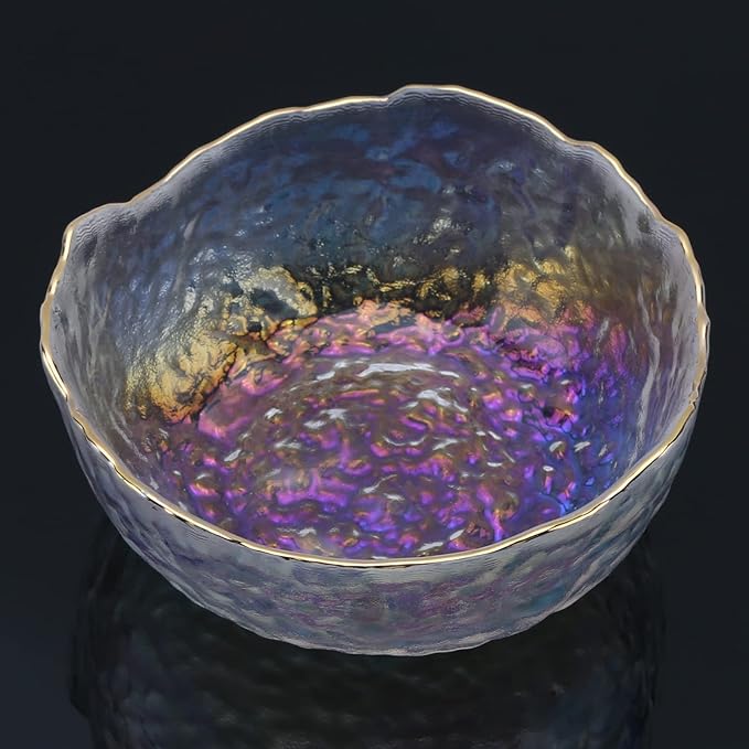 Glass Nail Soaking Bowl, Finger Soaking Spa Bowl, Nail Art Remover Soak Soaker Treatment Bowl, Nail Art Tips Bowl for Fingernail Toenail Caring Polish Removal