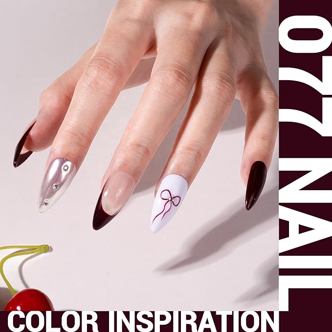 MelodySusie Thick Brown Gel Nail Polish,0.5fl oz Nails Soak Off UV LED Dark Red Brown Gel Polish Gift for Women Nail Art Manicure Salon DIY Nail Design Decoration at Home-077