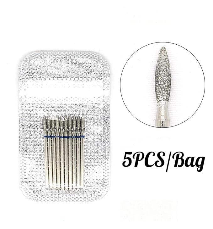 WWJN 5Pc Ceramic Nail Art Drill Bits Rotary Cutter Clean Apparatus for Manicure Nail Milling Machine Accessories Removal Nail Gel Tool