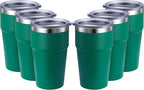 MEWAY 16oz Tumbler Double Wall Vacuum Insulated Travel Mug Bulk, Stainless by MEWAY