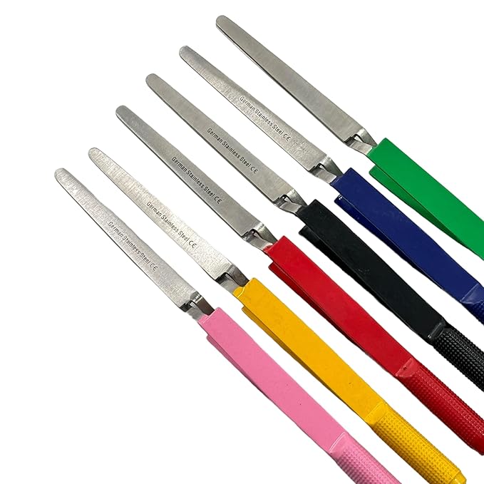 Nail Pincher Tools Cutticle Pusher for Acrylic Nails and False Nails Shaping Set of 6 - German Stainless CE