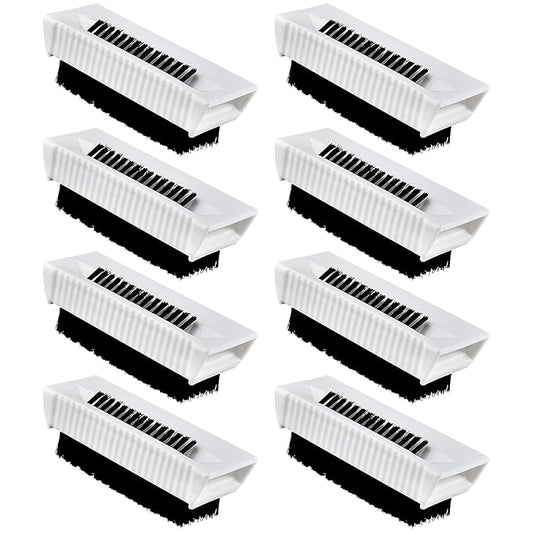 8Pcs Fingernail Brushes, Plastic Surgical Scrub Brushes for Nail Cleaning, Soft Two-Sided Non Disposable Nail Scrubber Brushes for Cleaning Nail and Toes White and Black