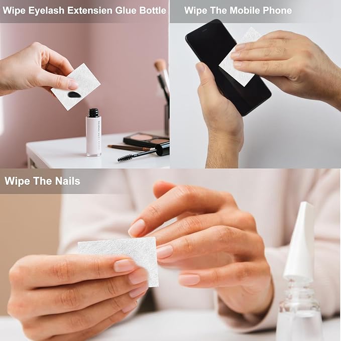 270 Pcs Lint Free Nail Wipes – Professional No Lint Nail Pads for Gel Nail Polish Removal, Acrylic, Dip Powder & At-Home Manicures – Essential Nail Prep Wipes for Flawless Nails