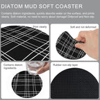 Simple Grid Coasters Set of 4, Absorbent Coasters - Image 9