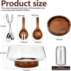 Large Glass Salad Bowl Set - Image 2
