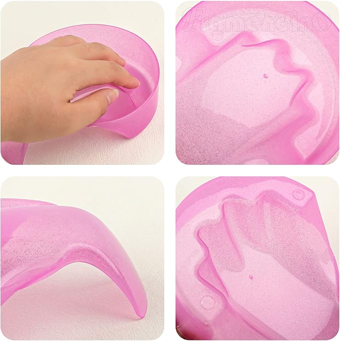 Framendino, 4 Pack Hand Cuticl Nail Soaking Bowl Manicure Dip Bowls for Polish Care Colors
