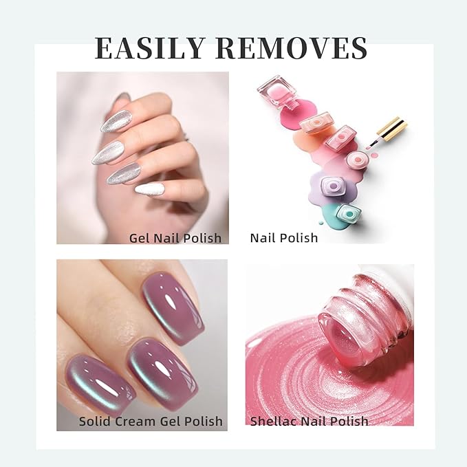 Gel Nail Polish Remover,Fast-Acting Gel Nail Remover with No-Soak Technology, 2-5 Minute Nail Gel Remover Solution, Salon-Grade Formula & Low Odor, for Home & Salon Use (15ml)