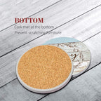 Coasters for Drinks, Ceramic Stone Vintage Blessed Love | Farmhouse Absorbent - Image 5