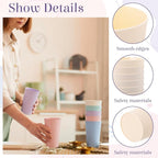 Yungyan 50 Pcs Unbreakable Plastic Cups 16oz Thickened Reusable Plastic Cup - Image 3